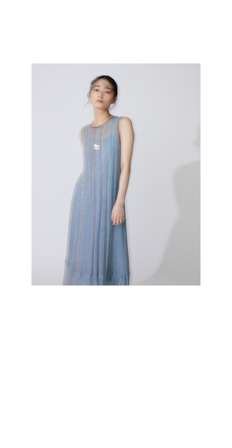 LAME RAINBOW KNIT ONEPIECE